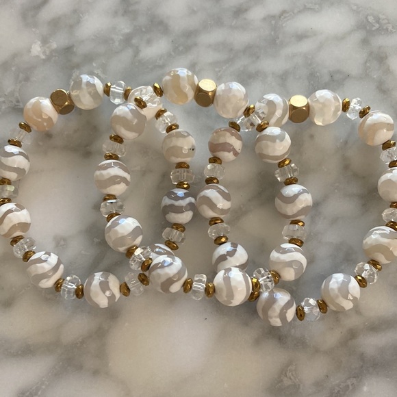 Tibetan agate wavy stripe with clear quartz - Picture 3 of 3